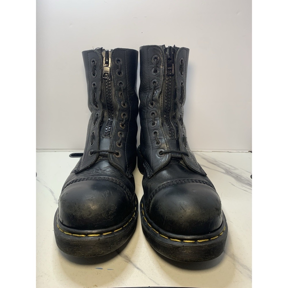 Vintage Original 90's Rare Dr. Martens Sinclair Jungle Boots 96A78 Steel Toe Zip